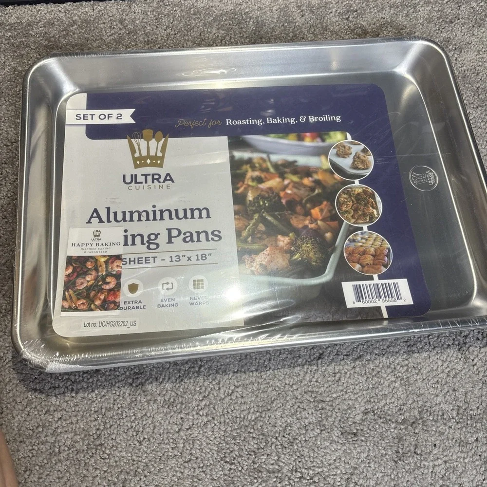 Ultra Cuisine Baking Sheet Pan Set 2- Professional Bakeware Roasting, Cooking